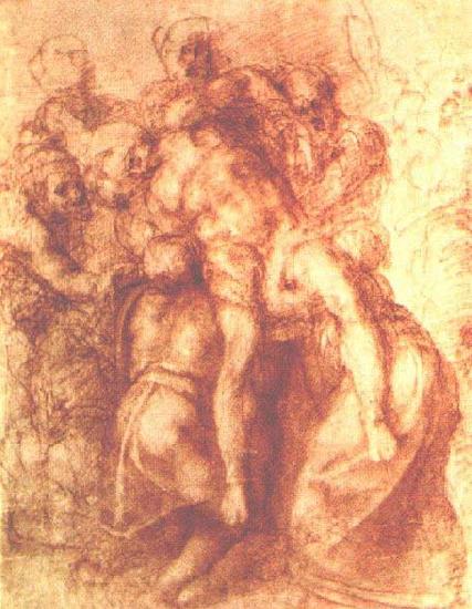Michelangelo Buonarroti Study for a Deposition France oil painting art